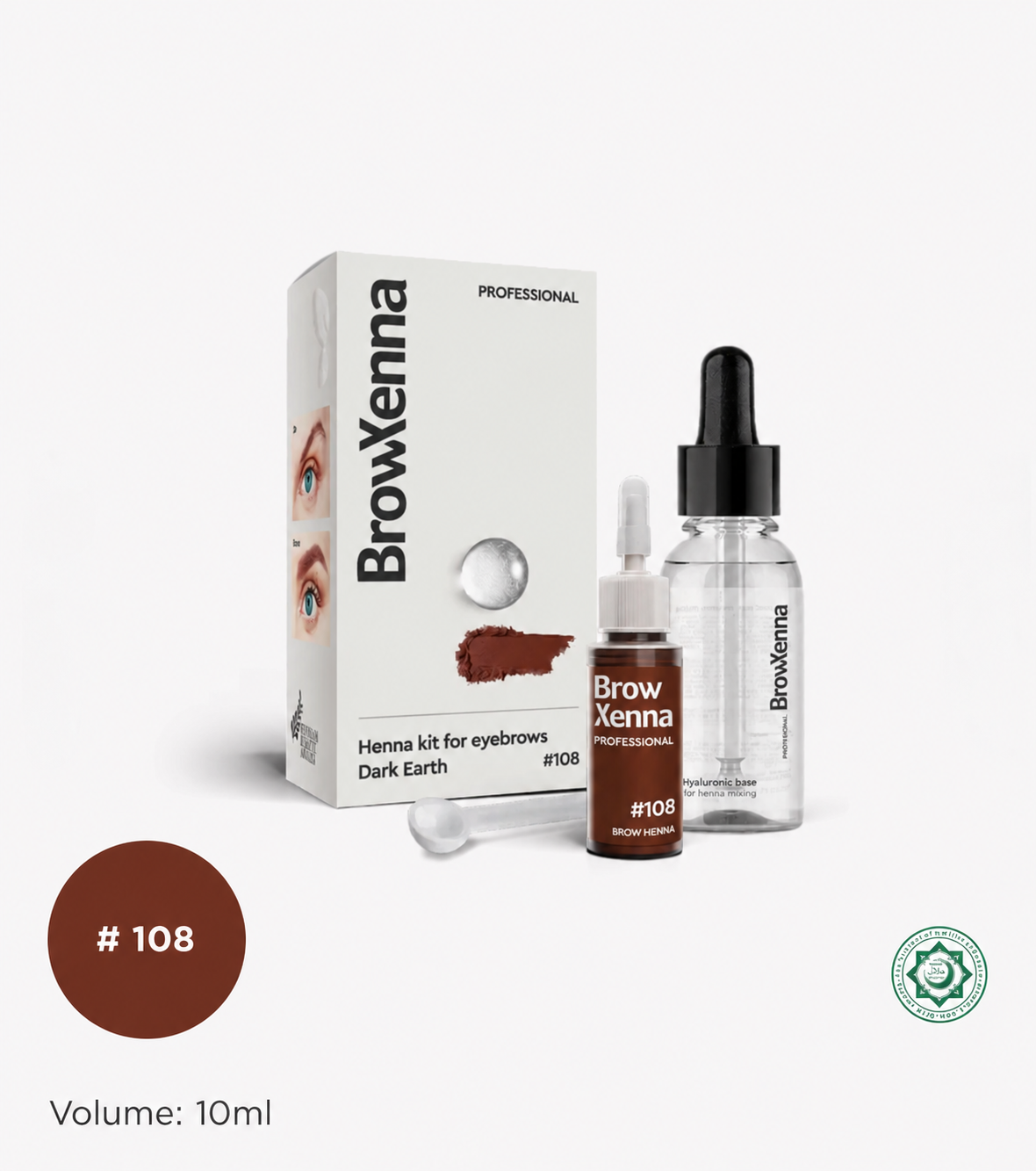 Brow Henna Kit with Hyaluronic Mixing Base Included