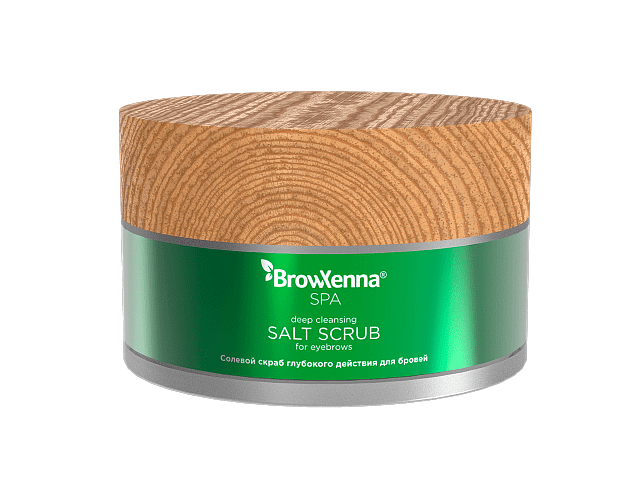 Deep cleansing salt scrub for eyebrows, BrowXenna® SPA